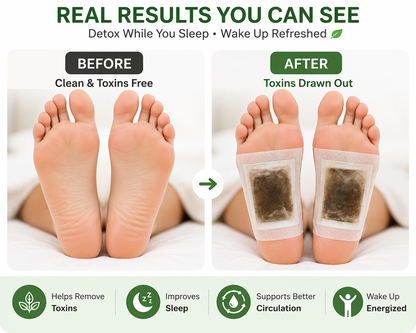 Herbal And Gentle Ingredient Detox Foot Pads (Buy 1 Get 1)  | (Pack of 10)